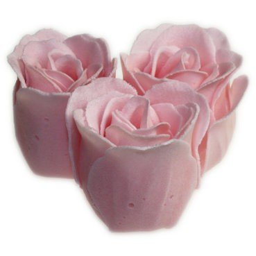 3 Jasmine Bath Confetti Roses in Heart Box