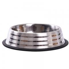 Pet Dog Bowl Food Water Dish Feeder Stainless Steel Feeder Pet Dog Double Bowls