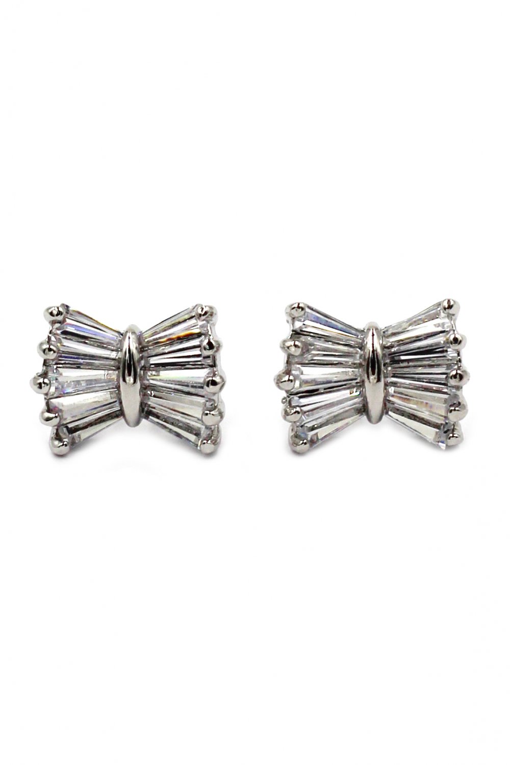 Loverly butterfly crystal silver earrings