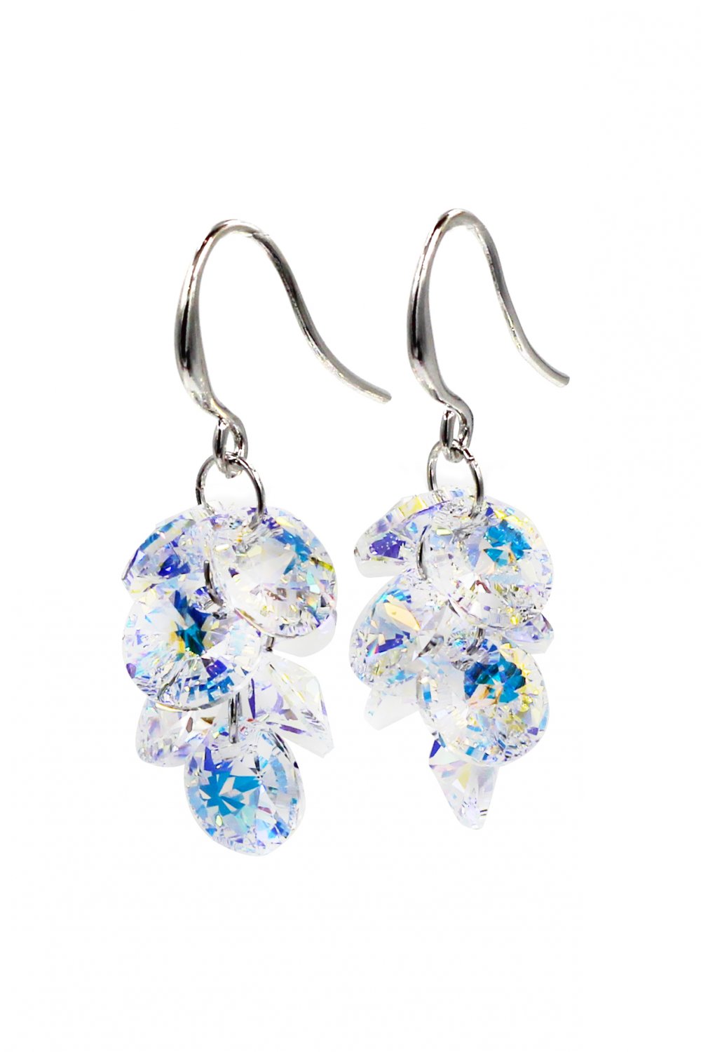 Fashion qualities crystal silver earrings