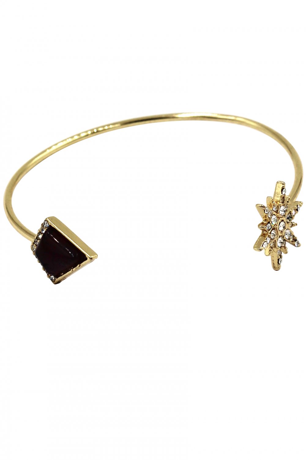 Fashion inlaid purple crystal golden bracelet