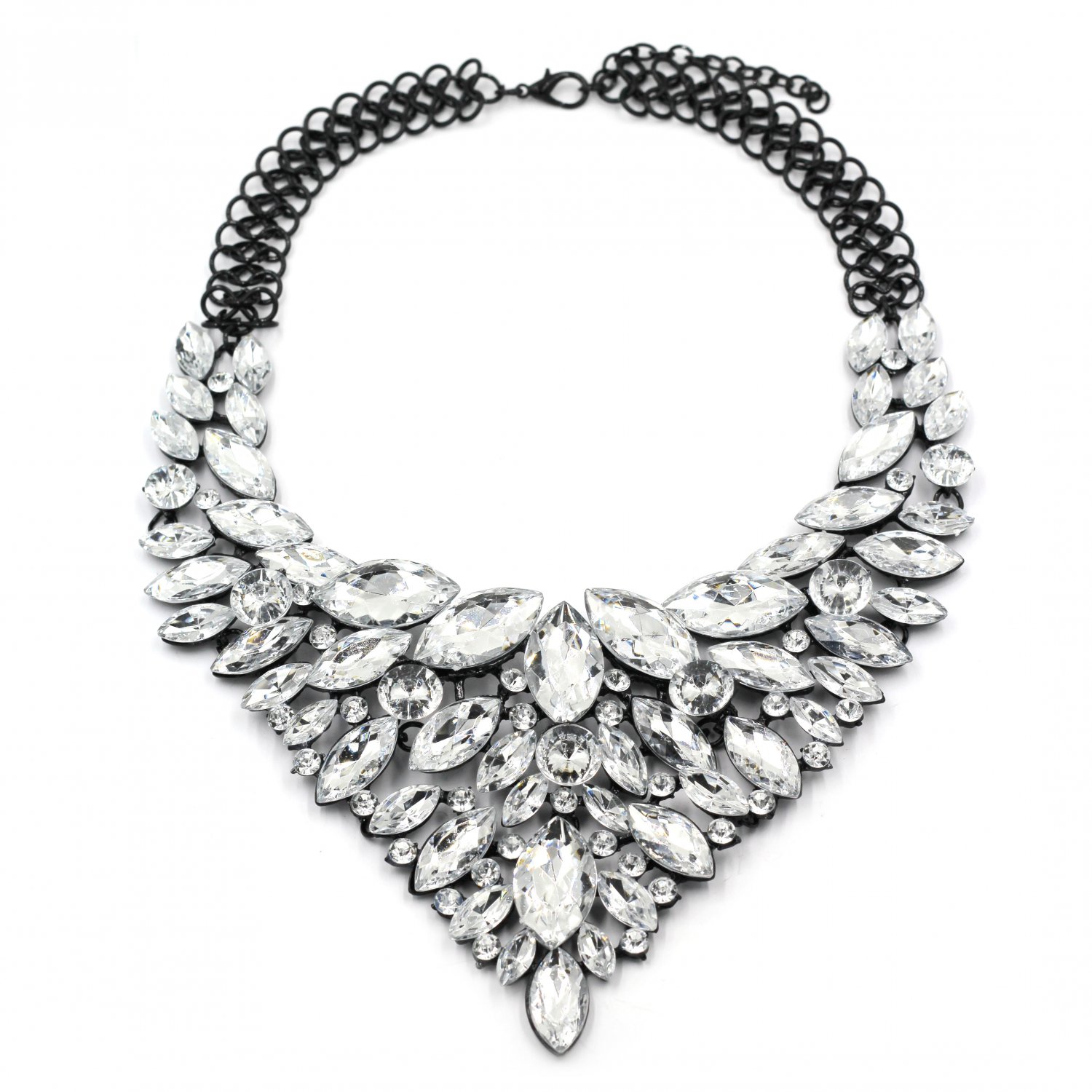 Fashion transparent crystal necklace