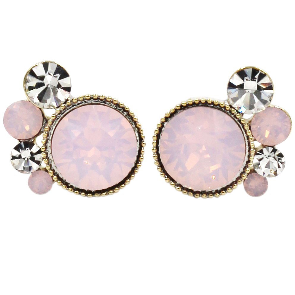 Lovely pink crystal little feet earrings