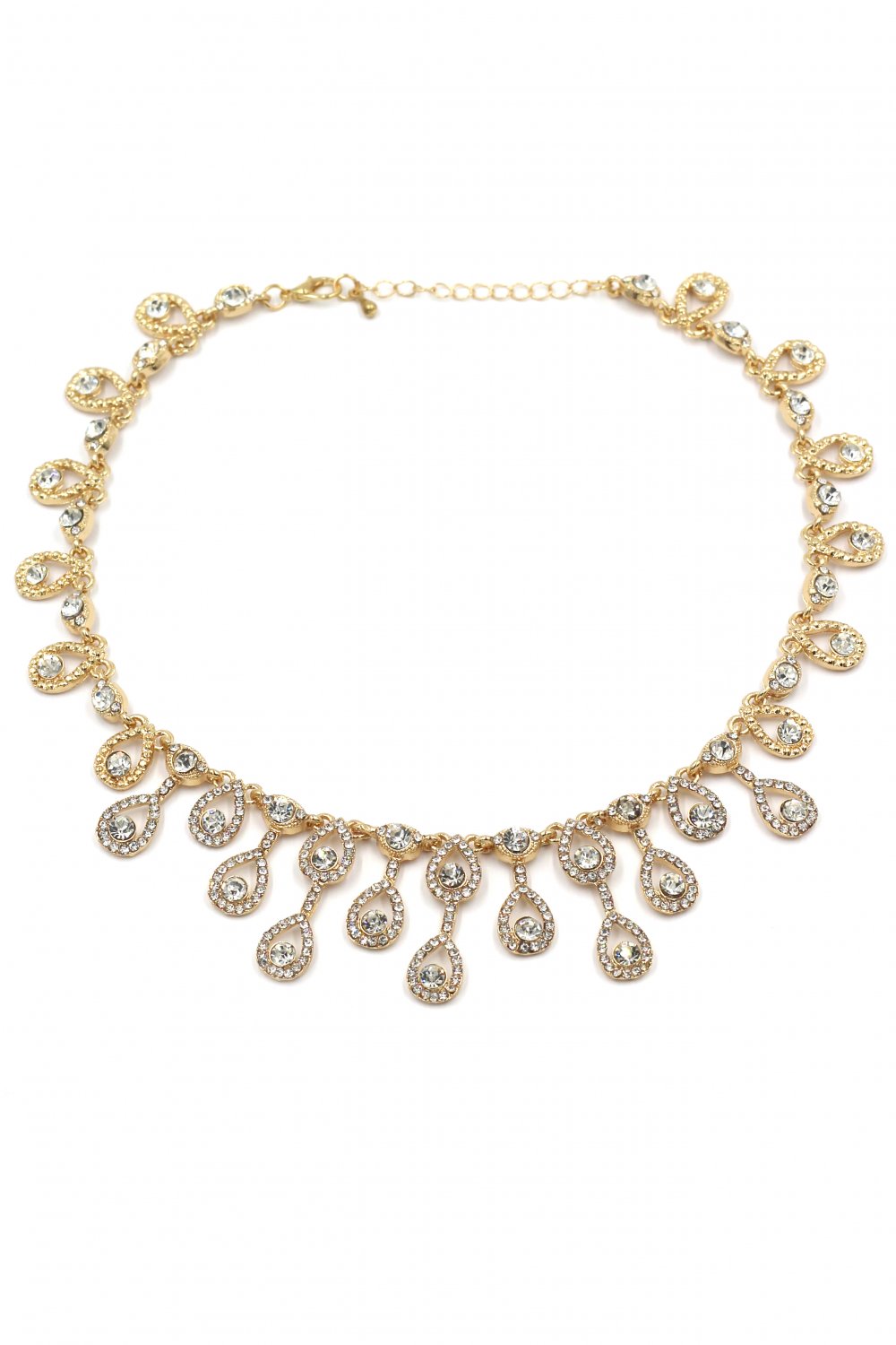 Noble golden crystal necklace