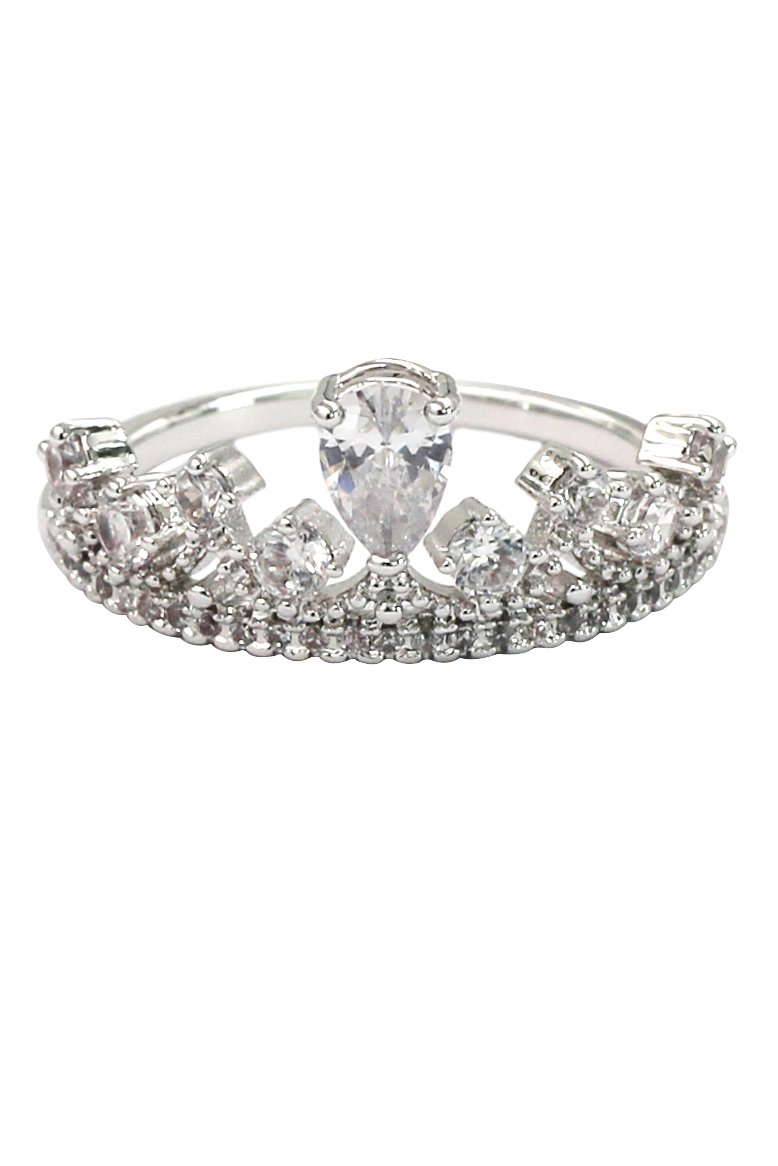 Sweety silver crystal ring