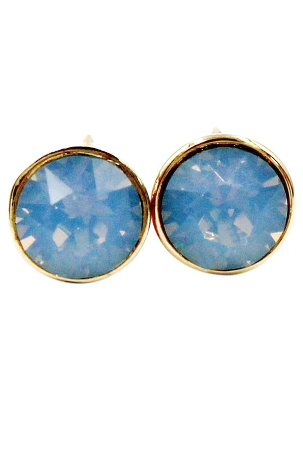 Simple blue crystal earrings