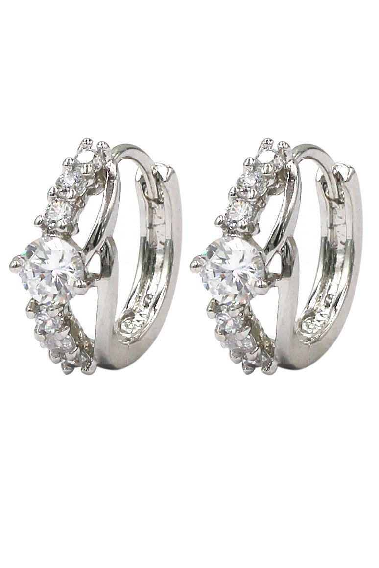Lady crystal silver lovely earrings