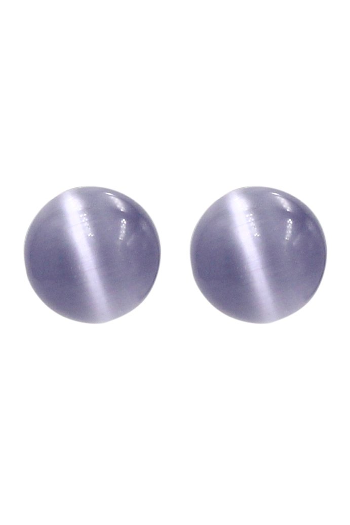 Fashion purple ball silver needle earrings