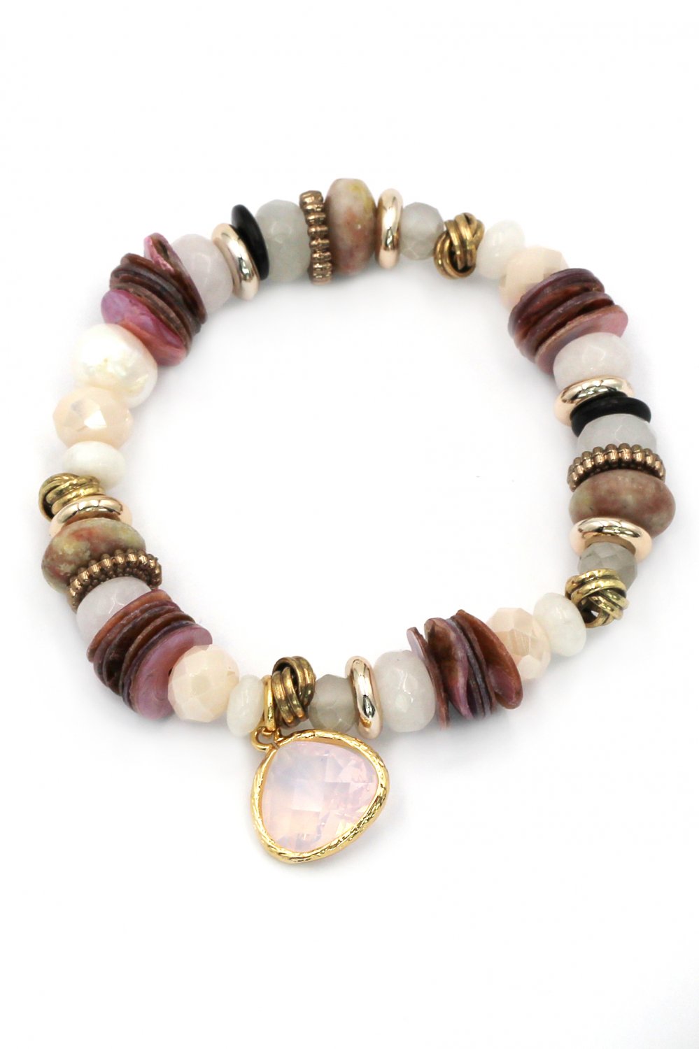 Colorful natural pink bracelet