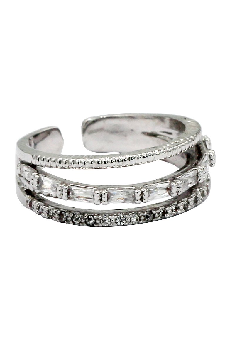 Fashion crystal air silver ring