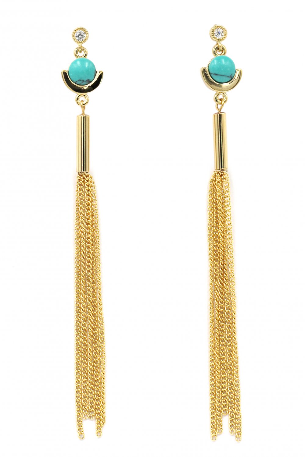 Exaggerated tassels earrings
