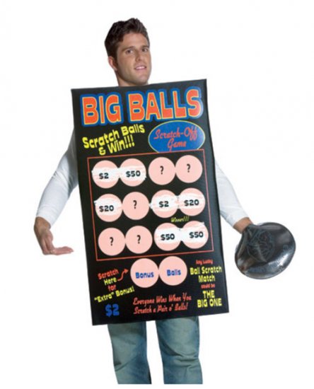 Big Balls Scratch Off Ticket Costume