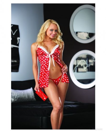 Sexy Love Coupon Christmas Babydoll sleepwear Lingerie