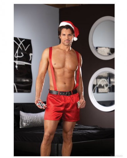 Sexy Card game with Santa theme oufit.