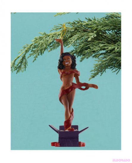 Sexy ornament that says UNWRAP ME