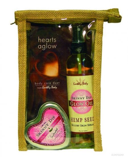 large size earthly body gift bag in skinny dip scent