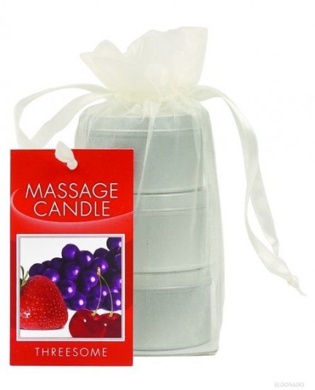 3 gift packaged Edible massage oil candles