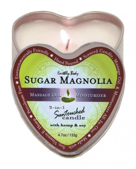 Earthly body 3 in 1 candle - 4.7 oz sugar magnolia