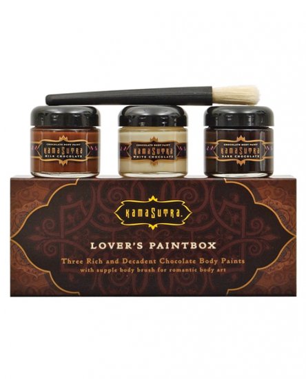 Kama sutra lover's paintbox - 3 flavored chocolates w/brush