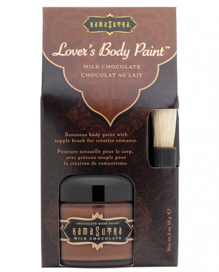 Kama sutra lover's milk chocolate body paint & paintbrush