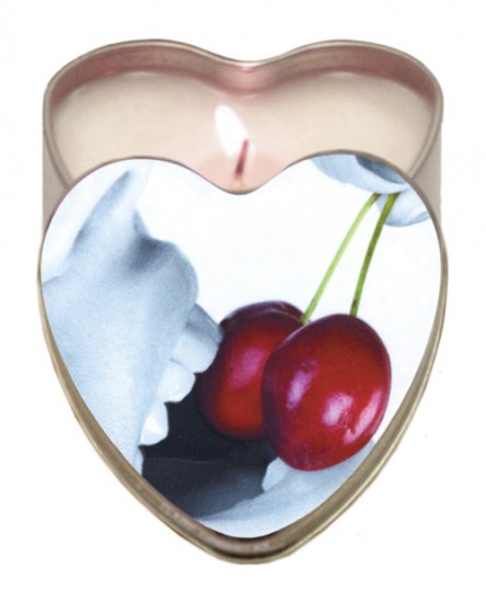 Suntouched hemp edible candle - 4 oz heart tin cherry