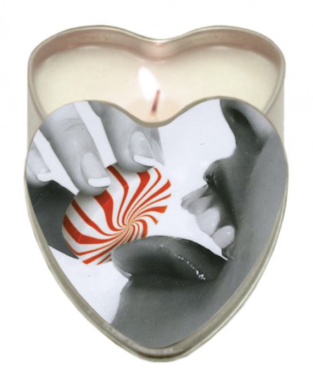 Suntouched hemp edible candle - 4 oz heart tin mint