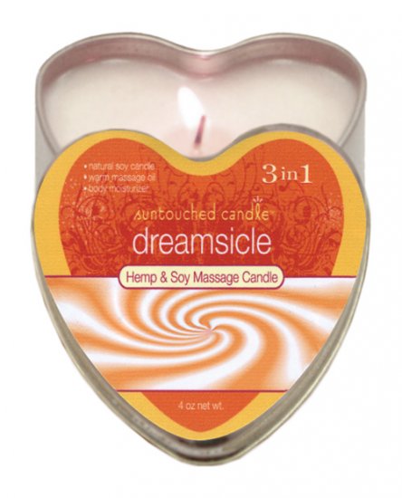 Suntouched hemp candle - 4 oz heart tin dreamsicle