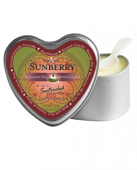 Suntouched hemp candle - 4 oz heart tin sunberry