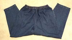 Womens Alfred Dunner 100% Cotton Denim Blue Jean Pants Size 12 W28 L26 1/2