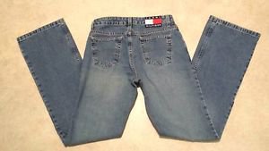 Tommy Jean Womens Juniors Denim Cotton Denim Hipster Flare Blue Jeans Size 3