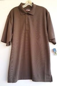 Mens Grand Slam Performance Short Sleeve Gray Polo Golf Shirt Size L Big Tall