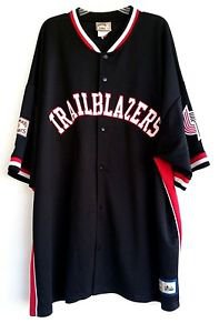 VTG Majestic NBA Hardwood Classics Portland Trailblazers Warmup Shirt Sz 4XL