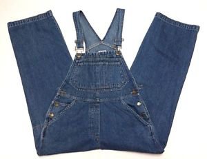 BRUGI American Outpost Distressed Denim Blue Jean Carpenter Bib Overalls Size S