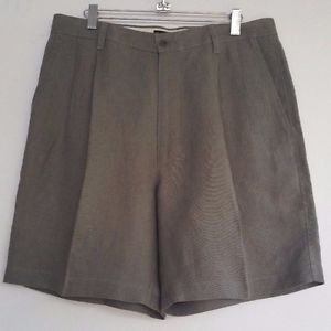 Banana Republic Classic 100% Linen Shorts Size 34 Pleated Front NWOT Beige