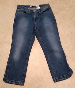 Gap Cropped Boot Cut Womens Capri Stretch Denim Blue Jeans Size 2 Reg Semi-evase