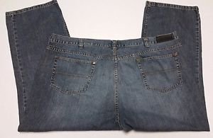 Mens Distressed Denim Blue Jeans Straight Leg Size W50 L30 Concepts by Claiborne