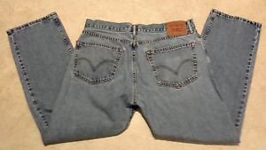 Levi's Men's 505 Distressed Straight Fit Denim Jeans size 36X30