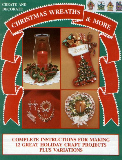 Christmas Wreaths Bows Candles Jewelry Pattern Patterns