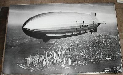 1933 U.S.S. USS MACON DIRIGIBLE LIGHTER THAN AIR POSTER