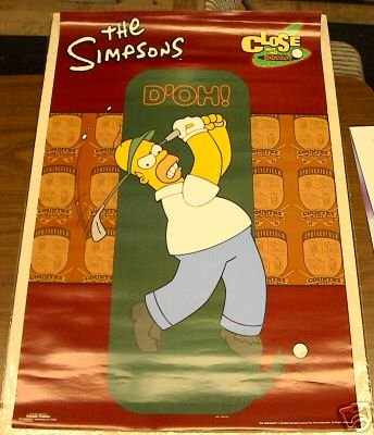 SIMPSONS HOMER CLOSE BUT NO DONUT POSTER 22x34 DâOH