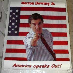 VINTAGE 1988 MORTON DOWNEY JR. POSTER 22x34
