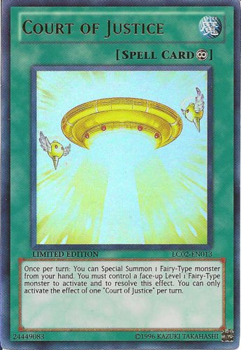 YUGIOH COURT OF JUSTICE near mint card ULTRA RARE HOLO LC02-EN013