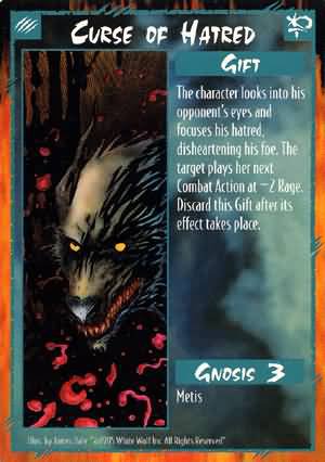 Rage Curse of Hatred (Unlimited Edition) near mint card