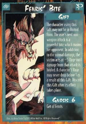 Rage Fenris' Bite (Unlimited Edition) near mint card