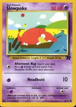 Pokemon Slowpoke (Team Rocket) 1st Edition #67/82 near mint card