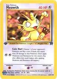 Pokemon Meowth (Team Rocket) 1st Edition #62/82 near mint card