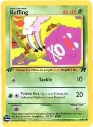 Pokemon Koffing (Team Rocket) 1st Edition #58/82 near mint card