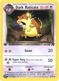 Pokemon Dark Raticate (Team Rocket) 1st Edition #51/82 near mint card