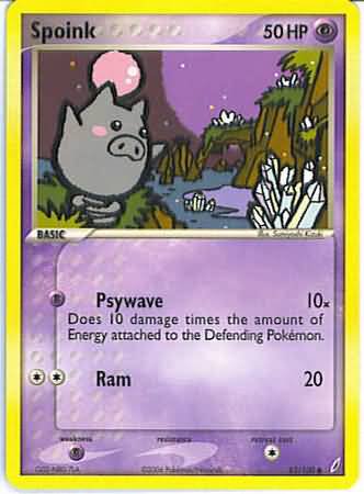 Pokemon Spoink (Crystal Guardians) #62/100 near mint card