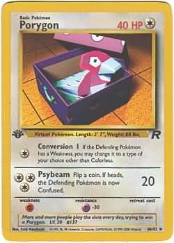 Pokemon Porygon (Team Rocket) Unlimited Edition #48/82 near mint card uncommon